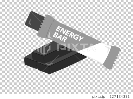 Illustration set of opened energy bars chocolate 127184351