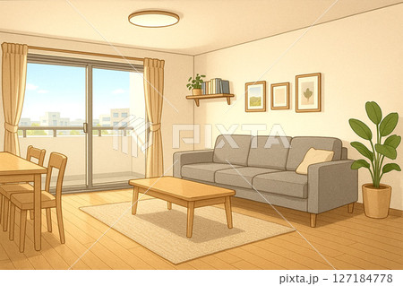 マンションのリビングのイラスト 127184778