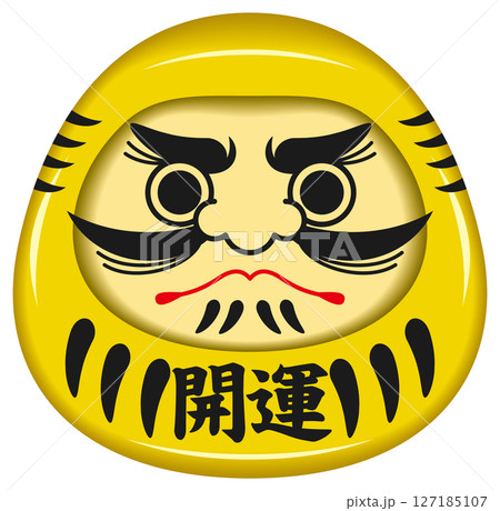 金色の開運だるまのイメージイラスト 127185107