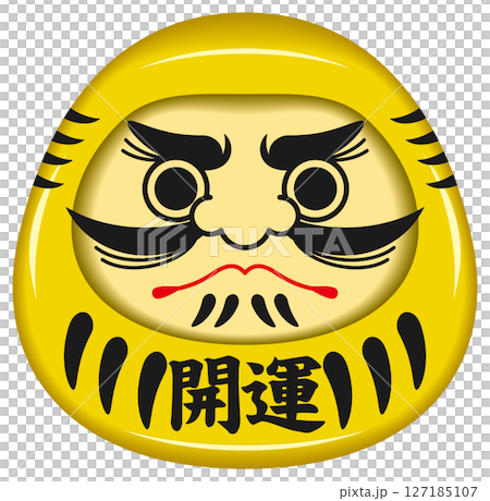 金色の開運だるまのイメージイラスト 127185107