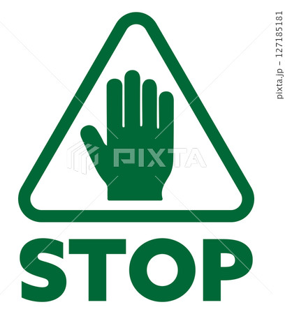 STOPの標識 緑 127185181
