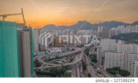 June 6 2025 Urban Cityscape at Sunset with Skyscrapers and Mountainous June 6 2025 Urban Cityscape at Sunset with Skyscrapers and Mountainous 127186224