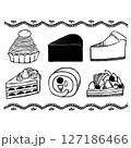 アラカルトケーキセット（モノクロ） 127186466