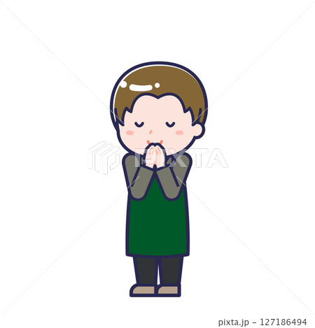 飲食店の店員／ななめ／男性 24 127186494