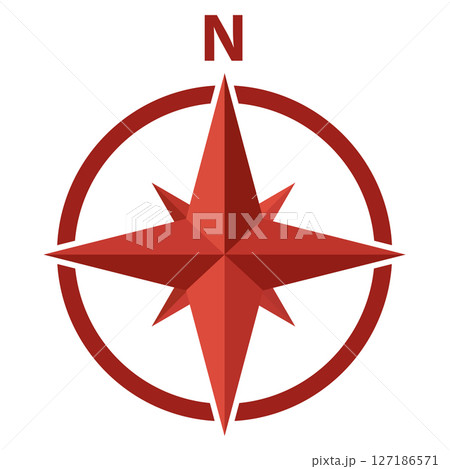 North icon. Direction compass symbol. Compass icon of north direction sign. flat style. North icon. Direction compass symbol. Compass icon of north direction sign. flat style. 127186571