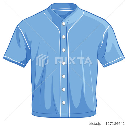 Blue Baseball Jersey Vector Illustration 127186642