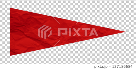 Red crumpled paper arrow isolated on transparent background Red crumpled paper arrow isolated on transparent background 127186684