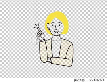 Illustration of a business person pointing Illustration of a business person pointing 127186971
