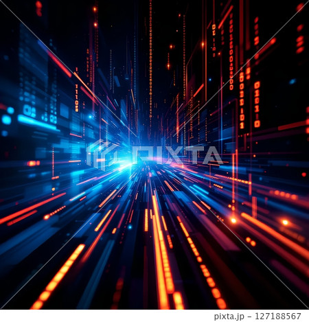 Futuristic Technology Backgrounds. Glowing Digital Elements. Sci-Fi Inspired Designs. Abstract Tech Graphics 127188567
