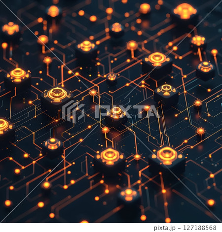 Futuristic Technology Backgrounds. Glowing Digital Elements. Sci-Fi Inspired Designs. Abstract Tech Graphics 127188568