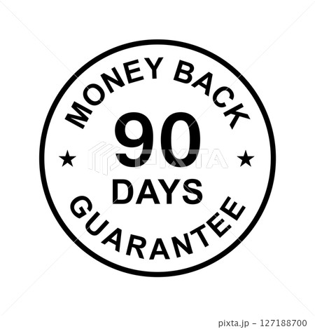90 days money back guarantee icon vector for graphic design, logo, website, social media, mobile app, UI illustration 127188700