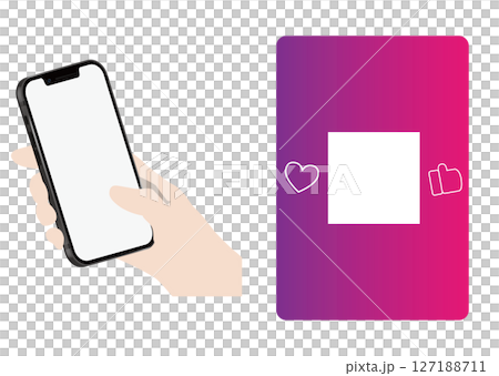 Smartphone and Instagram icon 127188711