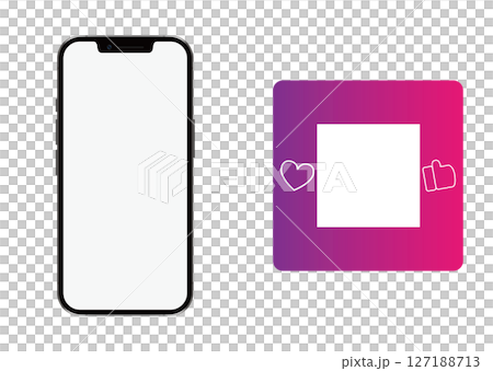 Smartphone and Instagram icon 127188713