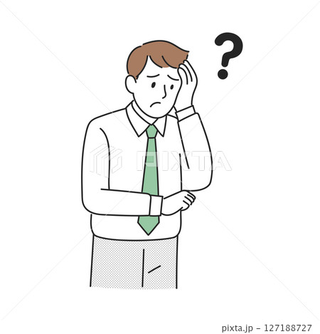 悩むビジネスマン 悩むビジネスマン 127188727
