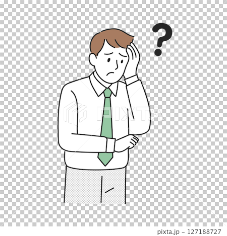 悩むビジネスマン 悩むビジネスマン 127188727