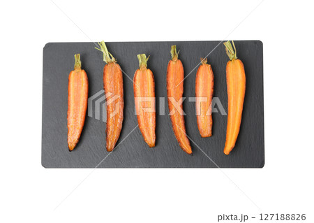 PNG, Fried carrot, isolated on white background 127188826