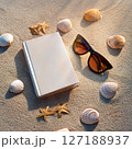 Summer Beach Scenes with Beach Essentials. Tropical Vacation Photography 127188937