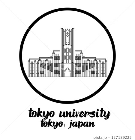 Circle Icon Tokyo University. Vector Illustration 127189223