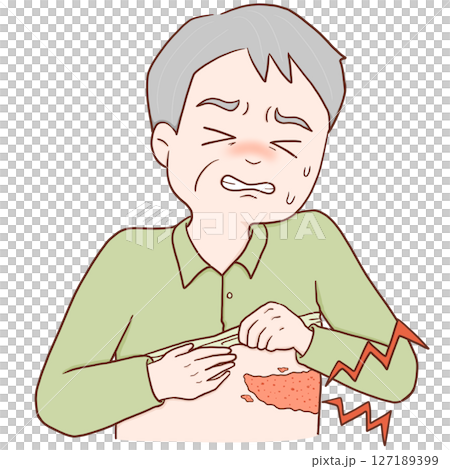 Elderly man with shingles (color) Elderly man with shingles (color) 127189399