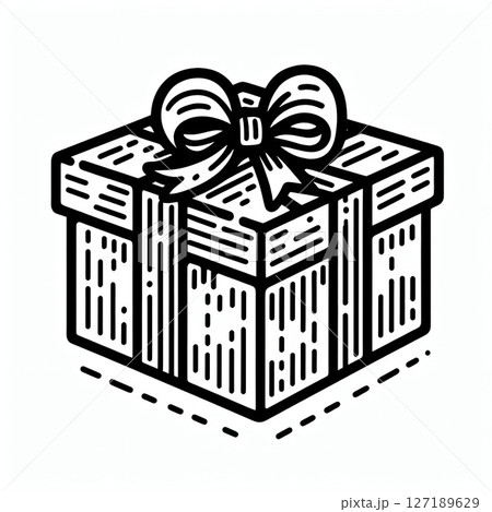 Gift boxes line with Generative AI. 127189629