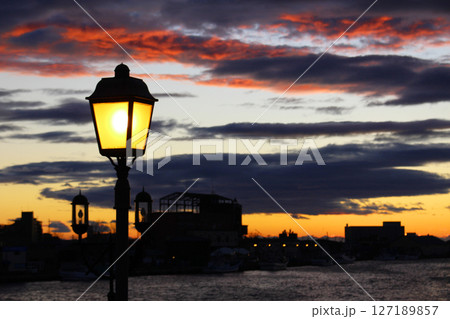 釧路の夕焼けの写真 釧路の夕焼けの写真 127189857