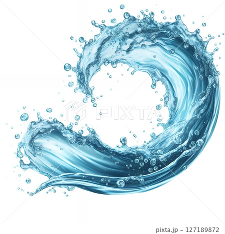 Liquid water wave splash with Generative AI. Liquid water wave splash with Generative AI. 127189872