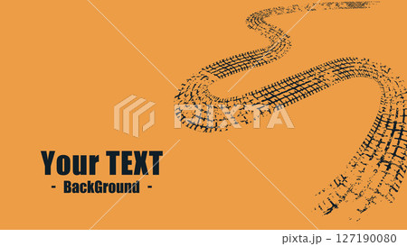 タイヤ痕とグランジデザインの背景テンプレート 127190080