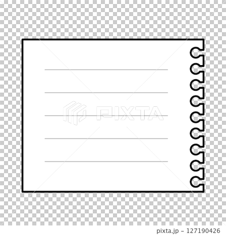シンプルなルーズリーフのイラスト シンプルなルーズリーフのイラスト 127190426
