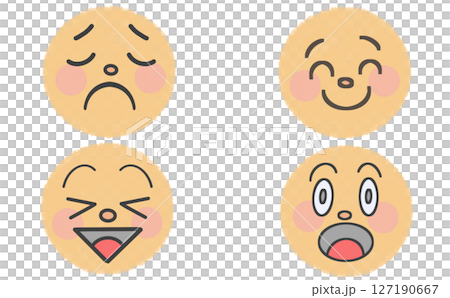 Various facial expression icon set 127190667