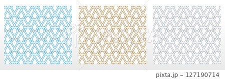 Set of abstract geometric patterns. Seamless vector backgrounds. Colored ornaments Graphic modern patterns Simple lattice graphic design 127190714