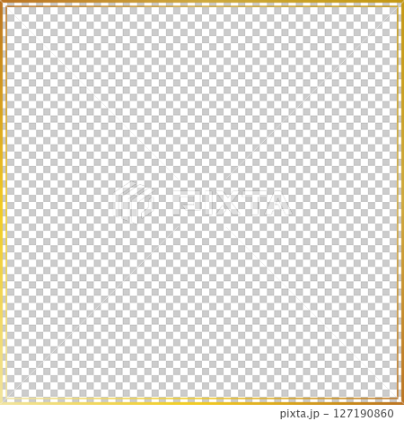 金色のフレーム(二重線、比率1:1、横長) 127190860