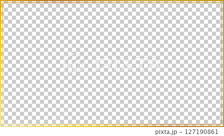 金色のフレーム(二重線、比率16:9、横長) 127190861