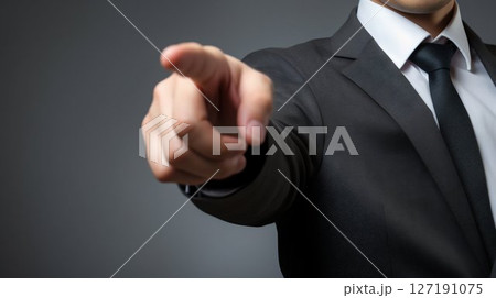 Businessman's Directive: Pointing Straight at You. Generative ai Businessman's Directive: Pointing Straight at You. Generative ai 127191075
