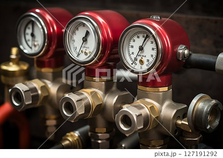 Precision Control: Air Compressor Regulator with Adjustable Features. Generative ai 127191292