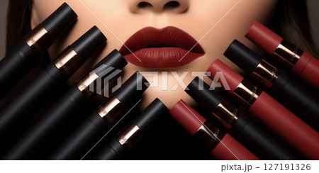 Enhancing Lip Contour with Cosmetic Pencils. Generative ai 127191326
