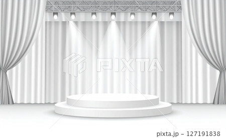 ステージ・舞台・スポットライトの背景素材 127191838