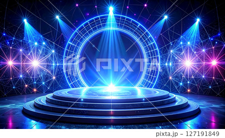 ステージ・舞台・スポットライトの背景素材 127191849