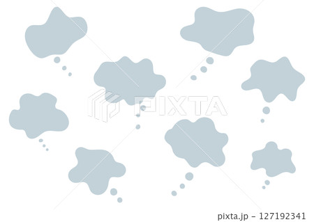 モヤモヤや考え事を表す吹き出しのイラストセット モヤモヤや考え事を表す吹き出しのイラストセット 127192341