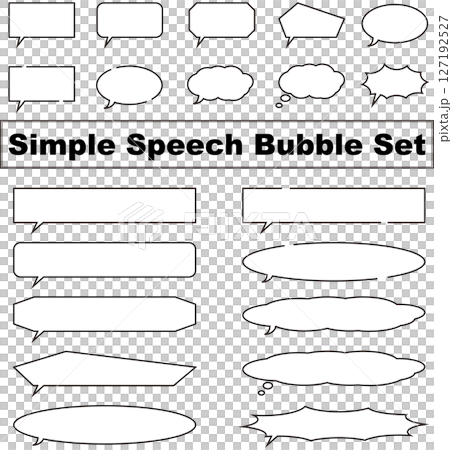 Simple speech bubble set 127192527