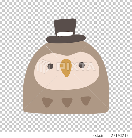 紳士森林貓頭鷹圖示插圖 紳士森林貓頭鷹圖示插圖 127193218