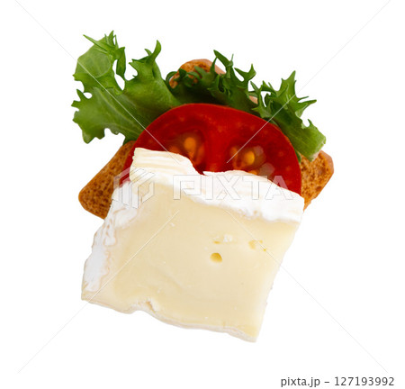 appetizer with camembert and tomato appetizer with camembert and tomato 127193992