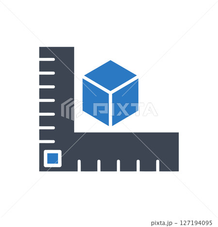 Measurement and Box Icon Measurement and Box Icon 127194095