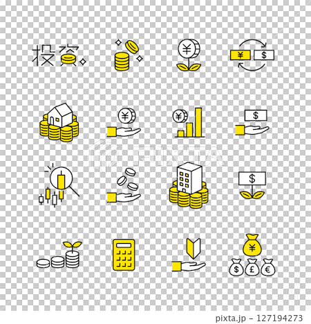 投資アイコンセット 127194273