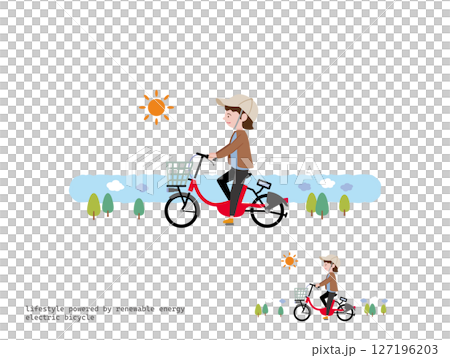 電気自転車でお出かけ： 日中 127196203