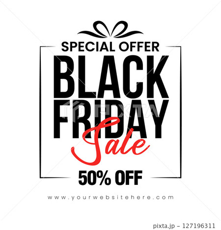 Black Friday Special Offer Vector Graphic - 50% Off 127196311