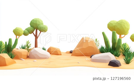 3D, simple background, cartoon style, 2D illustration, on a white background 127196560