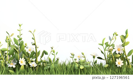 3D, simple background, cartoon style, 2D illustration, on a white background 127196561
