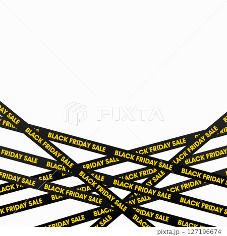 Black Friday Sale Caution Tape Vector Background 127196674