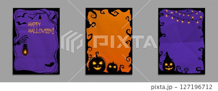 Halloween frame collection for social media posts 127196712