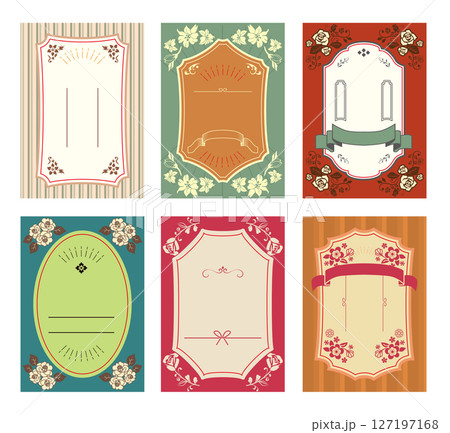 和風フレーム枠セット 127197168